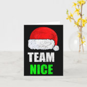 Christmas Team Nice Shirt, Matching Family Pajama, Karte (Gelbe Blume)