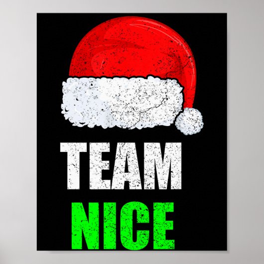 Christmas Team Nice Shirt, Matching Family Pajama, Poster (Vorne)