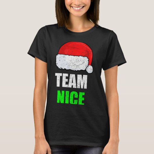 Christmas Team Nice Shirt, Matching Family Pajama, T-Shirt (Vorderseite)