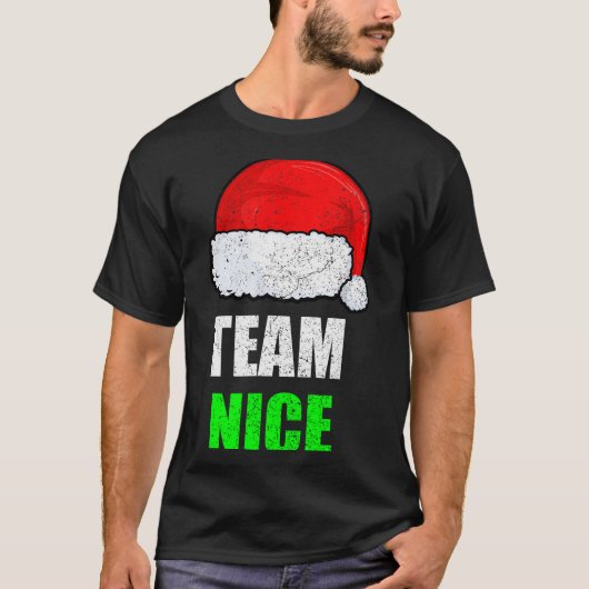 Christmas Team Nice Shirt, Matching Family Pajama, T-Shirt (Vorderseite)