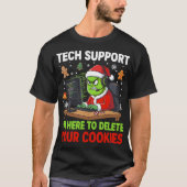Christmas Tech Support Here to Delete Cookies T-Shirt (Vorderseite)