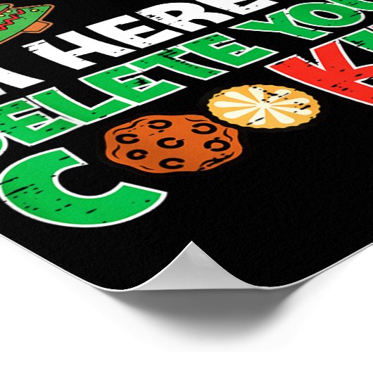 Christmas Tech Suprt Delete Cookies Funny Xmas Men Poster (Ecke)