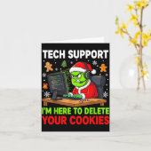 Christmas Tech Suprt Here To Delete Cookies Holida Karte (Gelbe Blume)