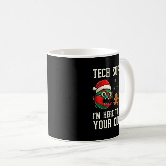 Christmas Tech Suprt Here To Delete Cookies It Men Kaffeetasse (VorderseiteRechts)