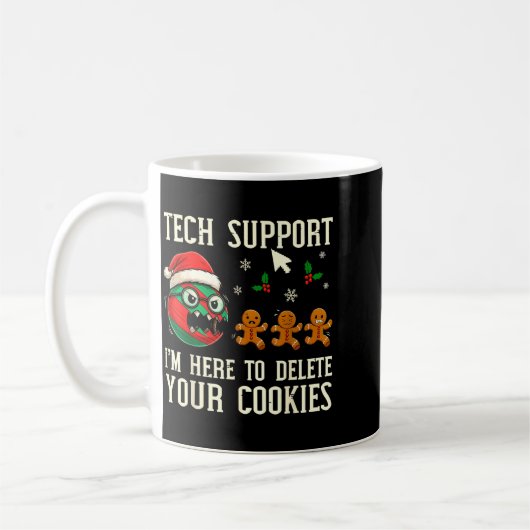 Christmas Tech Suprt Here To Delete Cookies It Men Kaffeetasse (Links)