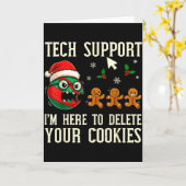 Christmas Tech Suprt Here To Delete Cookies It Men Karte (Gelbe Blume)
