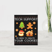 Christmas Tech Suprt Here To Delete Cookies Ugly S Karte (Vorderseite)