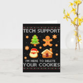 Christmas Tech Suprt Here To Delete Cookies Ugly S Karte (Gelbe Blume)