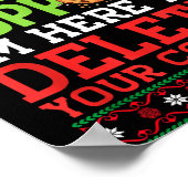 Christmas Tech Suprt Here To Delete Cookies Ugly S Poster (Ecke)