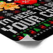 Christmas Tech Suprt Here To Delete Cookies Ugly X Poster (Ecke)