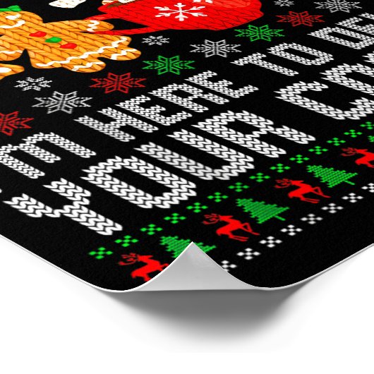 Christmas Tech Suprt Here To Delete Cookies Ugly X Poster (Ecke)