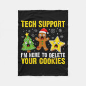 Christmas Tech Suprt Here To Delete Cookies Xmas M Fleecedecke (Vorderseite)