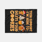 Christmas Tech Suprt Here To Delete Cookies Xmas M Fleecedecke (Vorderseite (Horizontal))