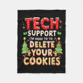 Christmas Tech Suprt Here To Delete Cookies Xmas M Fleecedecke (Vorderseite)