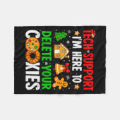 Christmas Tech Suprt Here To Delete Cookies Xmas M Fleecedecke (Vorderseite (Horizontal))