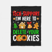 Christmas Tech Suprt Here To Delete Cookies Xmas M Fleecedecke (Vorderseite)