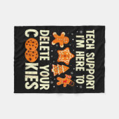 Christmas Tech Suprt Here To Delete Cookies Xmas M Fleecedecke (Vorderseite (Horizontal))