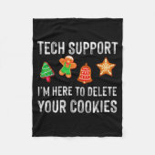 Christmas Tech Suprt Here To Delete Cookies Xmas M Fleecedecke (Vorderseite)