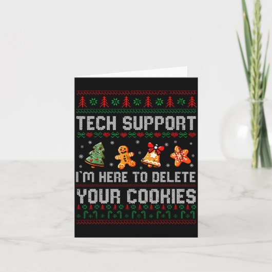Christmas Tech Suprt Here To Delete Cookies Xmas M Karte (Vorderseite)