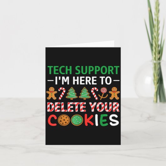 Christmas Tech Suprt Here To Delete Cookies Xmas M Karte (Vorderseite)