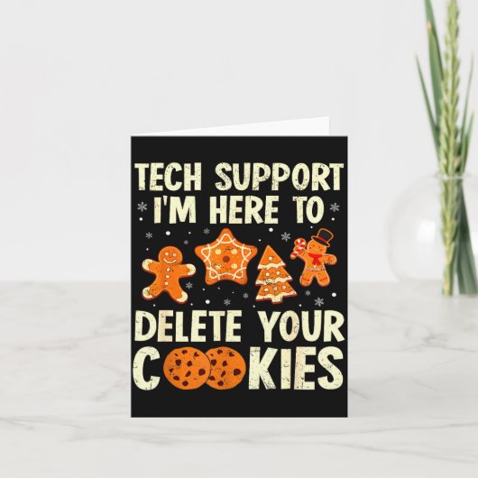 Christmas Tech Suprt Here To Delete Cookies Xmas M Karte (Vorderseite)