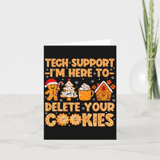 Christmas Tech Suprt Here To Delete Cookies Xmas M Karte (Vorderseite)