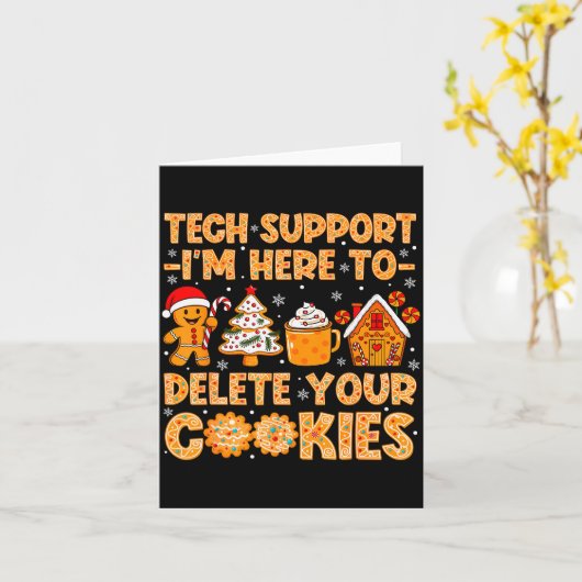 Christmas Tech Suprt Here To Delete Cookies Xmas M Karte (Gelbe Blume)