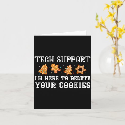 Christmas Tech Suprt Here To Delete Cookies Xmas M Karte (Gelbe Blume)