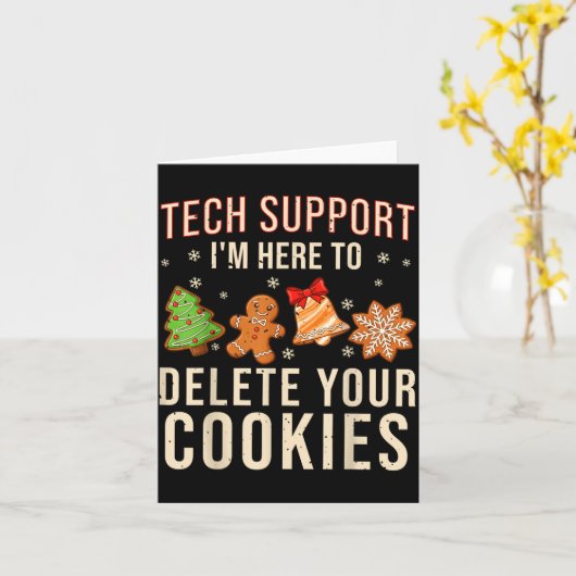 Christmas Tech Suprt Here To Delete Cookies Xmas M Karte (Gelbe Blume)