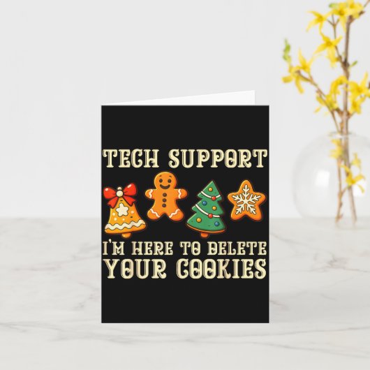 Christmas Tech Suprt Here To Delete Cookies Xmas M Karte (Gelbe Blume)