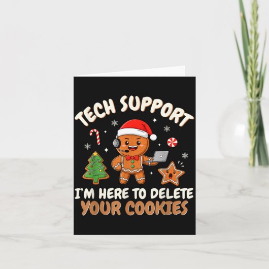 Christmas Tech Suprt Here To Delete Cookies Xmas M Karte (Vorderseite)