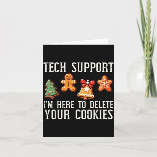 Christmas Tech Suprt Here To Delete Cookies Xmas M Karte (Vorderseite)