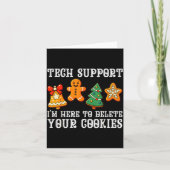 Christmas Tech Suprt Here To Delete Cookies Xmas M Karte (Vorderseite)