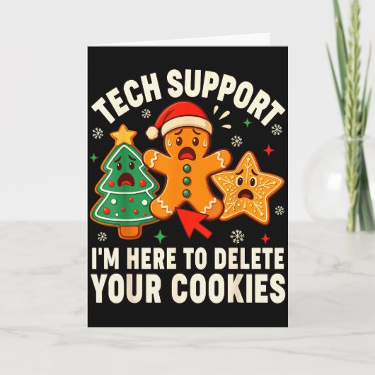 Christmas Tech Suprt Here To Delete Cookies Xmas M Karte (Vorderseite)
