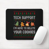Christmas Tech Suprt Here To Delete Cookies Xmas M Mousepad (Mit Mouse)