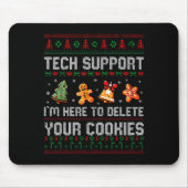 Christmas Tech Suprt Here To Delete Cookies Xmas M Mousepad (Vorne)