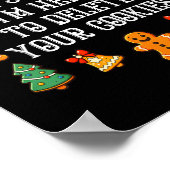 Christmas Tech Suprt Here To Delete Cookies Xmas M Poster (Ecke)