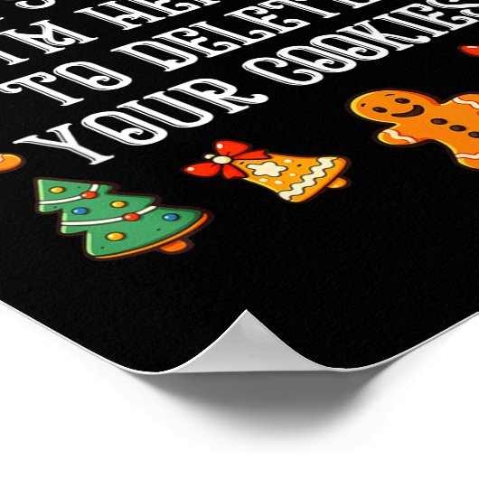 Christmas Tech Suprt Here To Delete Cookies Xmas M Poster (Ecke)
