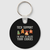 Christmas Tech Suprt Here To Delete Cookies Xmas M Schlüsselanhänger (Vorderseite)