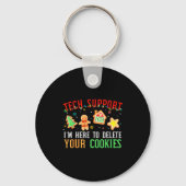 Christmas Tech Suprt Here To Delete Cookies Xmas M Schlüsselanhänger (Vorderseite)