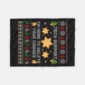 Christmas Tech Suprt Here To Delete Cookies Xmas P Fleecedecke (Vorderseite (Horizontal))