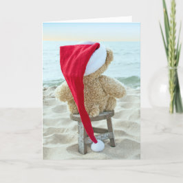 Christmas Teddy Bär Miss You Holiday Card Feiertagskarte