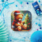 Christmas Teddy Bear 1 Pappteller (Party)
