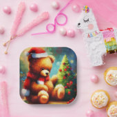 Christmas Teddy Bear 1 Pappteller (Party)