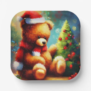 Christmas Teddy Bear 1 Pappteller
