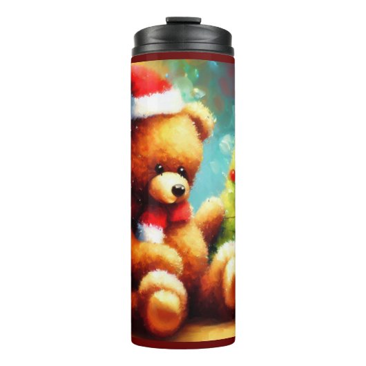 Christmas Teddy Bear 1 Thermosbecher (Vorderseite)