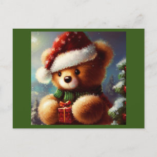 Christmas Teddy Bear 2 Feiertagspostkarte