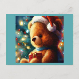 Christmas Teddy Bear 3 Feiertagspostkarte