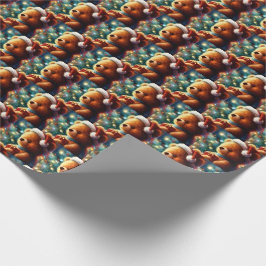 Christmas Teddy Bear 3 Geschenkpapier (Ecke)