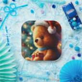 Christmas Teddy Bear 3 Pappteller (Party)